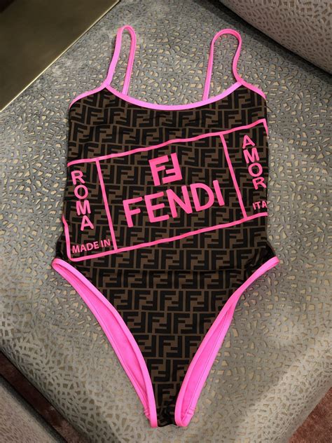 fendi swim top|fendi neon bikini.